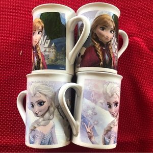Disney 2014 FROZEN Coffee Mug Tea Cup SET IF 4 w/ Elsa, Anna & Olaf